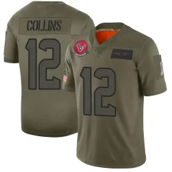 Houston Texans Men's Limited Camo 2019 Salute to Service Jersey (12 Nico Collins)