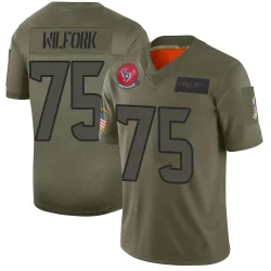 Houston Texans Men's Limited Camo 2019 Salute to Service Jersey (75 Vince Wilfork)