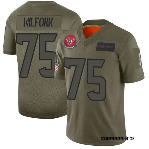 Houston Texans Men's Limited Camo 2019 Salute to Service Jersey (75 Vince Wilfork)
