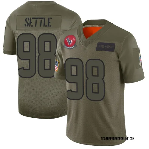 Houston Texans Men's Limited Camo 2019 Salute to Service Jersey (98 Tim Settle Jr.)