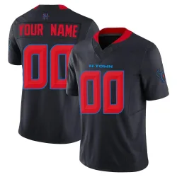 Houston Texans Men's Limited Navy 2nd Alternate Vapor F.U.S.E. Jersey (00 Custom)