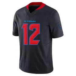 Houston Texans Men's Limited Navy 2nd Alternate Vapor F.U.S.E. Jersey (12 Nico Collins)