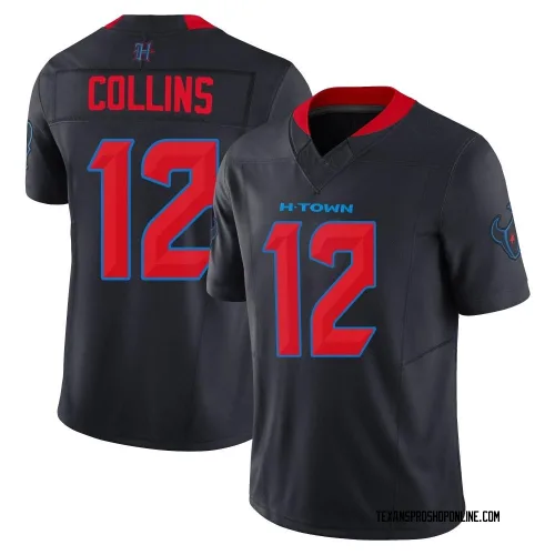 Houston Texans Men's Limited Navy 2nd Alternate Vapor F.U.S.E. Jersey (12 Nico Collins)