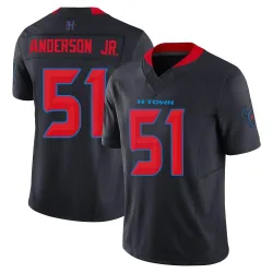 Houston Texans Men's Limited Navy 2nd Alternate Vapor F.U.S.E. Jersey (51 Will Anderson Jr.)