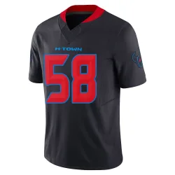 Houston Texans Men's Limited Navy 2nd Alternate Vapor F.U.S.E. Jersey (58 Kyonte Hamilton)