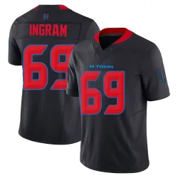 Houston Texans Men's Limited Navy 2nd Alternate Vapor F.U.S.E. Jersey (69 Ed Ingram)