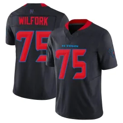 Houston Texans Men's Limited Navy 2nd Alternate Vapor F.U.S.E. Jersey (75 Vince Wilfork)