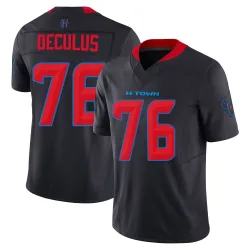 Houston Texans Men's Limited Navy 2nd Alternate Vapor F.U.S.E. Jersey (76 Austin Deculus)