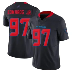 Houston Texans Men's Limited Navy 2nd Alternate Vapor F.U.S.E. Jersey (97 Mario Edwards Jr.)
