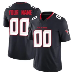 Houston Texans Men's Limited Navy Alternate Vapor F.U.S.E. Jersey (00 Custom)