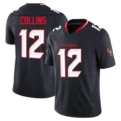 Houston Texans Men's Limited Navy Alternate Vapor F.U.S.E. Jersey (12 Nico Collins)