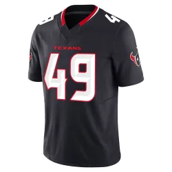 Houston Texans Men's Limited Navy Alternate Vapor F.U.S.E. Jersey (49 Tucker Addington)
