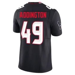 Houston Texans Men's Limited Navy Alternate Vapor F.U.S.E. Jersey (49 Tucker Addington)