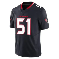 Houston Texans Men's Limited Navy Alternate Vapor F.U.S.E. Jersey (51 Will Anderson Jr.)