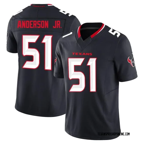 Houston Texans Men's Limited Navy Alternate Vapor F.U.S.E. Jersey (51 Will Anderson Jr.)