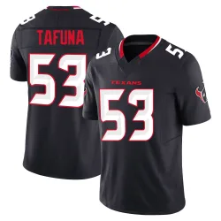 Houston Texans Men's Limited Navy Alternate Vapor F.U.S.E. Jersey (53 Junior Tafuna)