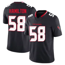 Houston Texans Men's Limited Navy Alternate Vapor F.U.S.E. Jersey (58 Kyonte Hamilton)