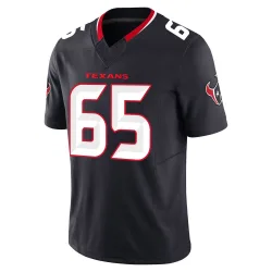 Houston Texans Men's Limited Navy Alternate Vapor F.U.S.E. Jersey (65 Eli Cox)