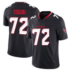 Houston Texans Men's Limited Navy Alternate Vapor F.U.S.E. Jersey (72 Tommy Togiai)