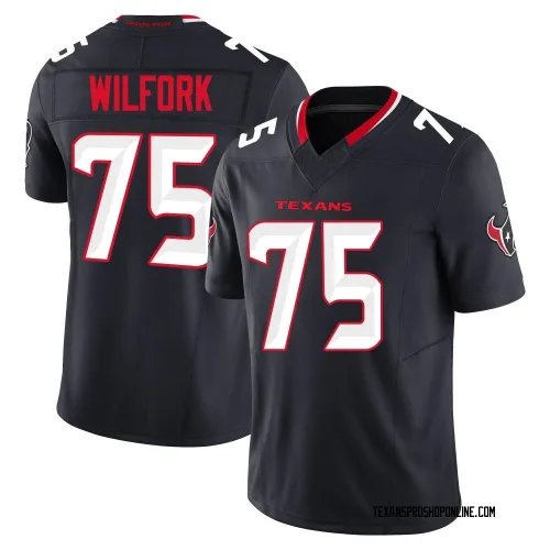 Houston Texans Men's Limited Navy Alternate Vapor F.U.S.E. Jersey (75 Vince Wilfork)