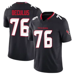 Houston Texans Men's Limited Navy Alternate Vapor F.U.S.E. Jersey (76 Austin Deculus)