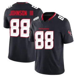 Houston Texans Men's Limited Navy Alternate Vapor F.U.S.E. Jersey (88 Johnny Johnson III)
