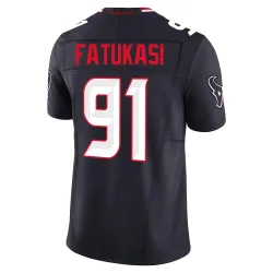 Houston Texans Men's Limited Navy Alternate Vapor F.U.S.E. Jersey (91 Folorunso Fatukasi)