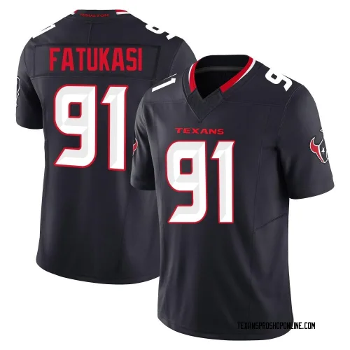 Houston Texans Men's Limited Navy Alternate Vapor F.U.S.E. Jersey (91 Folorunso Fatukasi)