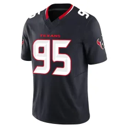 Houston Texans Men's Limited Navy Alternate Vapor F.U.S.E. Jersey (95 Derek Barnett)