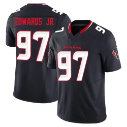 Houston Texans Men's Limited Navy Alternate Vapor F.U.S.E. Jersey (97 Mario Edwards Jr.)