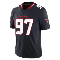 Houston Texans Men's Limited Navy Alternate Vapor F.U.S.E. Jersey (97 Mario Edwards Jr.)