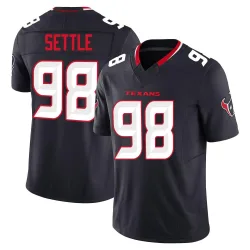 Houston Texans Men's Limited Navy Alternate Vapor F.U.S.E. Jersey (98 Tim Settle Jr.)