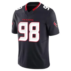 Houston Texans Men's Limited Navy Alternate Vapor F.U.S.E. Jersey (98 Tim Settle Jr.)