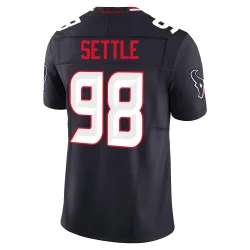 Houston Texans Men's Limited Navy Alternate Vapor F.U.S.E. Jersey (98 Tim Settle Jr.)