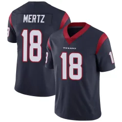 Houston Texans Men's Limited Navy Blue Team Color Vapor Untouchable Jersey (18 Graham Mertz)