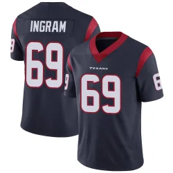 Houston Texans Men's Limited Navy Blue Team Color Vapor Untouchable Jersey (69 Ed Ingram)
