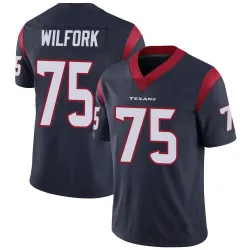 Houston Texans Men's Limited Navy Blue Team Color Vapor Untouchable Jersey (75 Vince Wilfork)