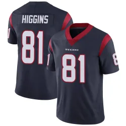 Houston Texans Men's Limited Navy Blue Team Color Vapor Untouchable Jersey (81 Jayden Higgins)