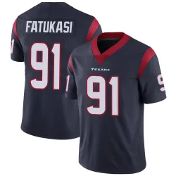 Houston Texans Men's Limited Navy Blue Team Color Vapor Untouchable Jersey (91 Folorunso Fatukasi)