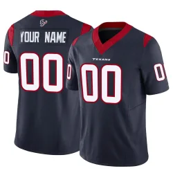 Houston Texans Men's Limited Navy Vapor F.U.S.E. Jersey (00 Custom)