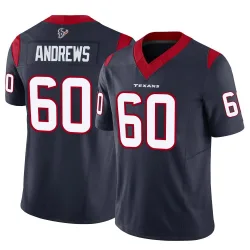 Houston Texans Men's Limited Navy Vapor F.U.S.E. Jersey (60 Jake Andrews)