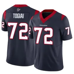 Houston Texans Men's Limited Navy Vapor F.U.S.E. Jersey (72 Tommy Togiai)