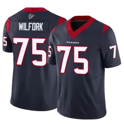 Houston Texans Men's Limited Navy Vapor F.U.S.E. Jersey (75 Vince Wilfork)