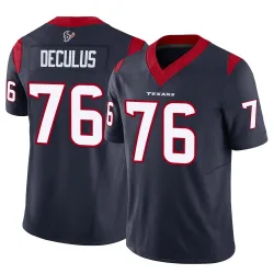 Houston Texans Men's Limited Navy Vapor F.U.S.E. Jersey (76 Austin Deculus)