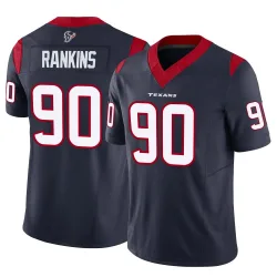 Houston Texans Men's Limited Navy Vapor F.U.S.E. Jersey (90 Sheldon Rankins)