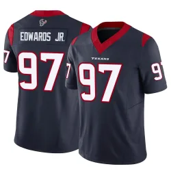 Houston Texans Men's Limited Navy Vapor F.U.S.E. Jersey (97 Mario Edwards Jr.)