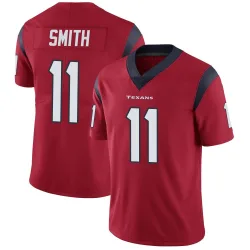 Houston Texans Men's Limited Red Alternate Vapor Untouchable Jersey (11 Tremon Smith)