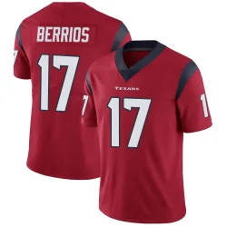 Houston Texans Men's Limited Red Alternate Vapor Untouchable Jersey (17 Braxton Berrios)