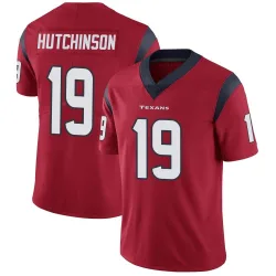Houston Texans Men's Limited Red Alternate Vapor Untouchable Jersey (19 Xavier Hutchinson)