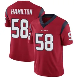 Houston Texans Men's Limited Red Alternate Vapor Untouchable Jersey (58 Kyonte Hamilton)